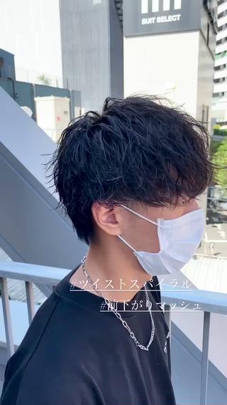 パーマ メンズ 梅田中崎町メンズ 美容師ユースケのヘアスタイル