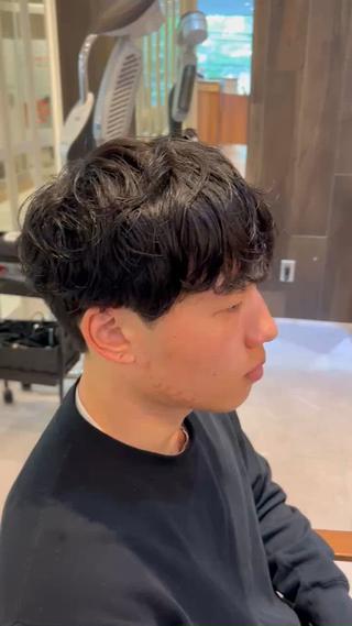 カール感大きめシャドウパーマ 