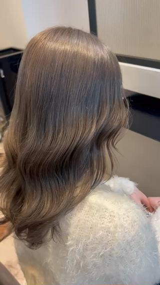 落ち着いたカラーで韓国巻き 