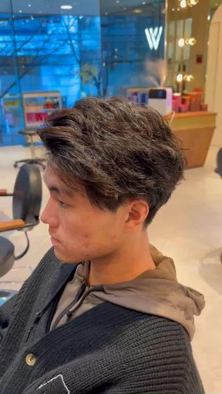 パーマ メンズ 縮毛矯正/カット/ 韓国ヘア/蛯原🍤のヘアスタイル