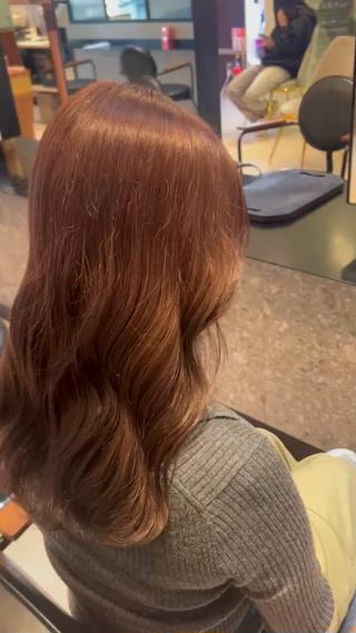 セミロング カラー ヘアアレンジ 縮毛矯正/カット/ 韓国ヘア/蛯原🍤のヘアスタイル