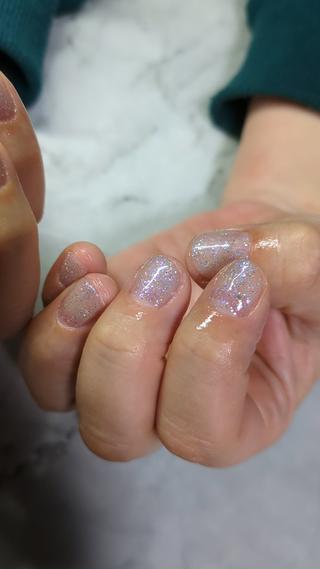 #ジェルネイル
#シンプルラメネイル
#練習ネイル 