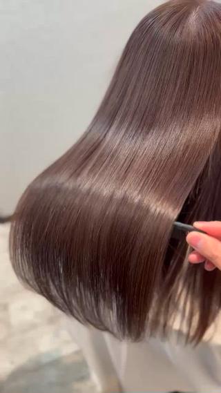矯正した髪の毛にもまろやかさが出るカラーです！ 