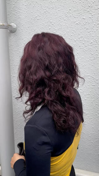 セミロング カラー パーマ Ayaka 福岡美容師のヘアスタイル