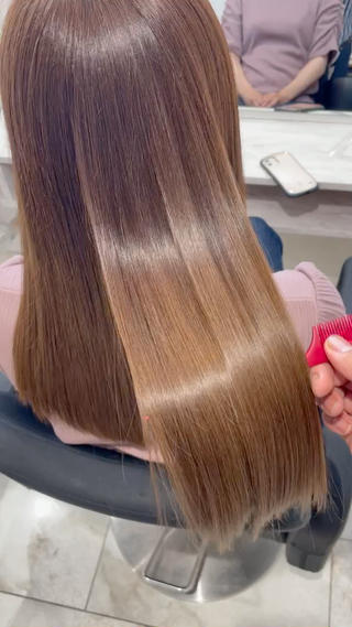 ミディアム 小顔カット✨ 透明感カラー/村上のヘアスタイル