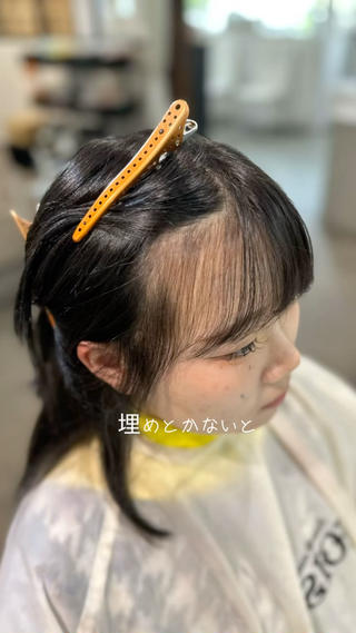 ミディアム 小顔カット✨ 透明感カラーのヘアスタイル