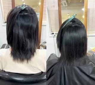 セミロング パーマ 👑松山ストレート/ メンズヘア/龍仁👑のヘアスタイル