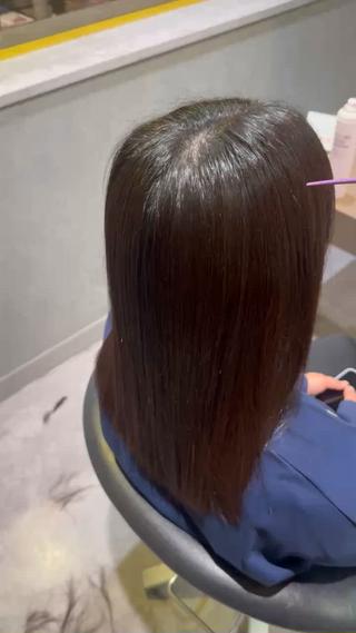 1度の施術で完成する美髪ストレート。乾かしたのみ 
