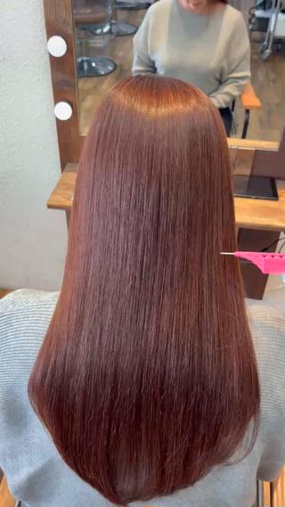 ロング カラー パーマ レナ┊︎髪質改善 ┊︎シルクストレートのヘアスタイル