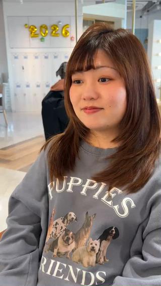 セミロング 野田阪神/レイヤー/ ハイライト/yuuのヘアスタイル