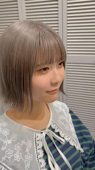 ショート カラー 顔まわりカット/ボブ /🧁とーこ🧁のヘアスタイル