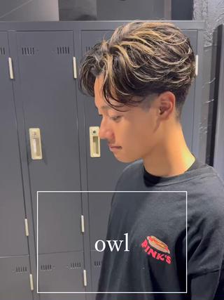 ショート パーマ メンズ メンズ専門 美容師✨ アメ村 堀江颯瑛のヘアスタイル