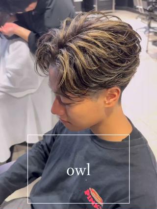 ショート パーマ ヘアアレンジ メンズ メンズ専門 美容師✨ アメ村 堀江颯瑛のヘアスタイル