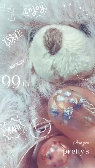 モネ系ネイル　紫陽花風 