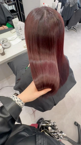 ロング 韓国風✨髪質改善✨ 縮毛矯正✨松浦知奈美のヘアスタイル