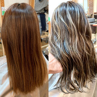 ロング カラー 岡崎勇人/レイヤー/ 韓国/ケラチンTRのヘアスタイル