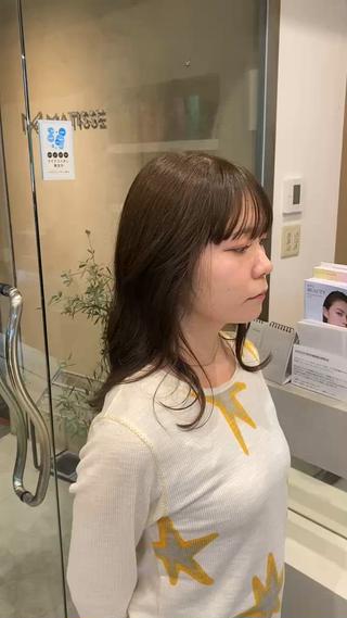 セミロング カラー あいり 福岡美容師のヘアスタイル