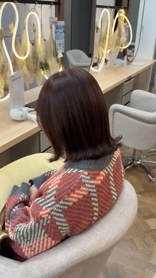 ミディアム カラー あいり 福岡美容師のヘアスタイル