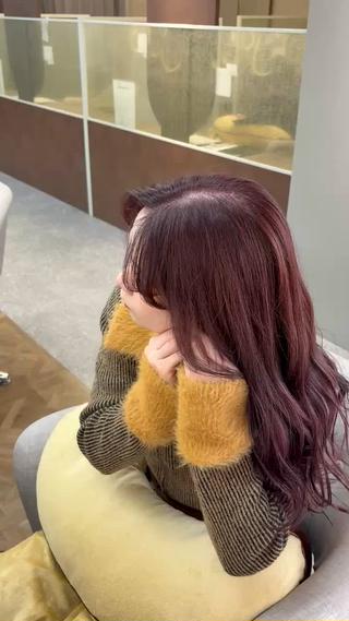 セミロング カラー あいり 福岡美容師のヘアスタイル