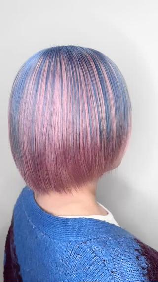 セミロング カラー お客様満足度No.1 ブリーチ🥀森山陽向のヘアスタイル