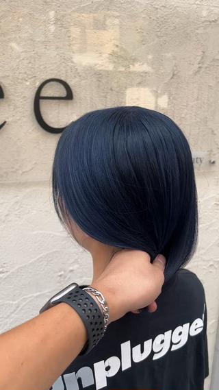 ブリーチカラー
ネイビーカラー 