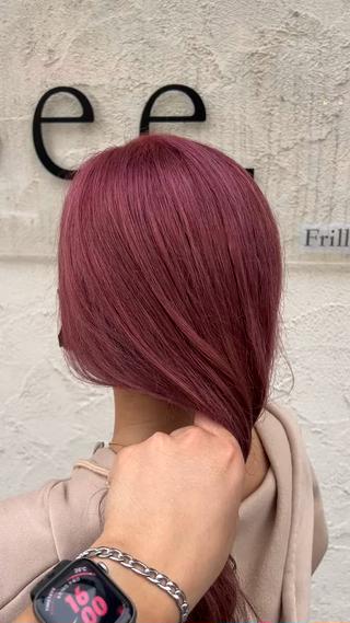 ブリーチカラー！
ピンクバイオレットカラー 