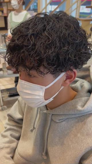 メンズ波巻きパーマ 