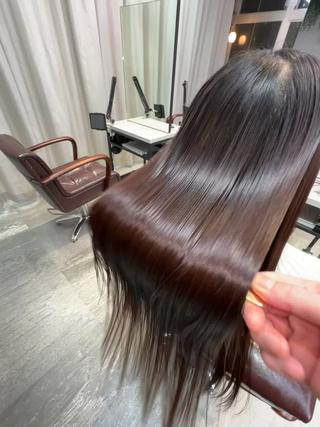 ロング 縮毛矯正/髪質改善/ ブリーチ/東陽町✨のヘアスタイル