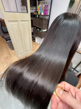 ロング 縮毛矯正/髪質改善/ ブリーチ/東陽町✨のヘアスタイル