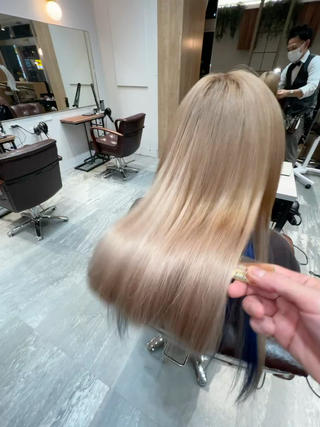 ロング 縮毛矯正/髪質改善 /ブリーチ/東陽町✨のヘアスタイル