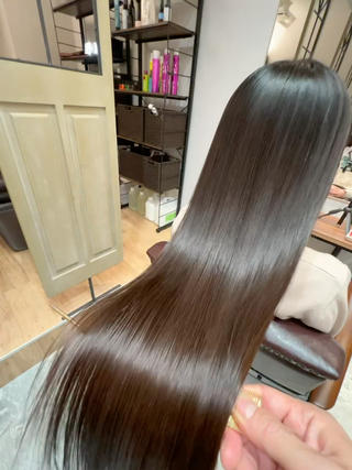 ロング 縮毛矯正/髪質改善 /ブリーチ/東陽町✨のヘアスタイル