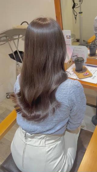 ロング カラー 韓国風・ブリーチなし ・あり後藤　一斗店長のヘアスタイル