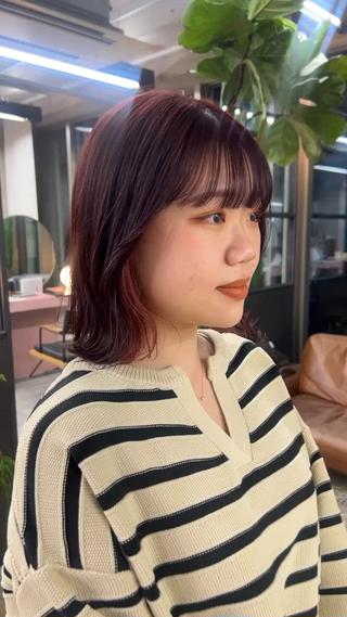 ピンクブラウン×ピンクベージュイヤリングとっても可愛いです 