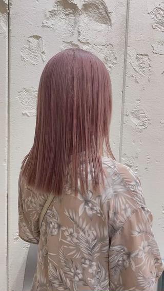 クリアピンクとプツッとカット 