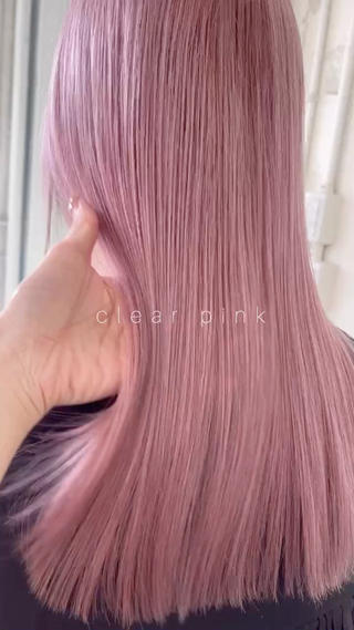 ブリーチ1～2回のクリアピンク
色落ちは柔らかいベージュになります𓂃𓈒𓏸 