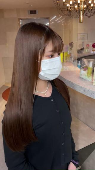 ロング カラー パーマ 髪質改善、癖毛直し 縮毛矯正が得意のヘアスタイル