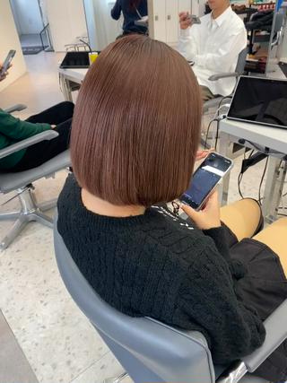 ショコラブラウンベースが明るいとこのようなお色味出せます！！ 