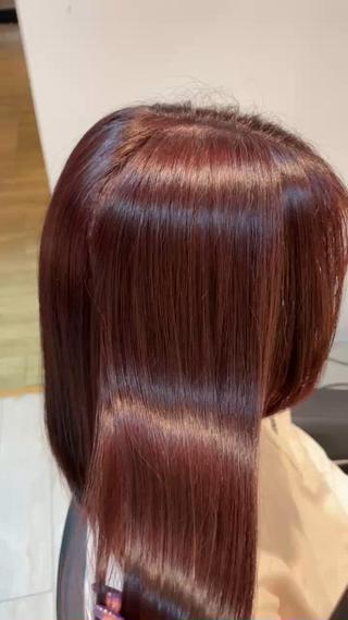 Wカラーでできる赤みブラウン 