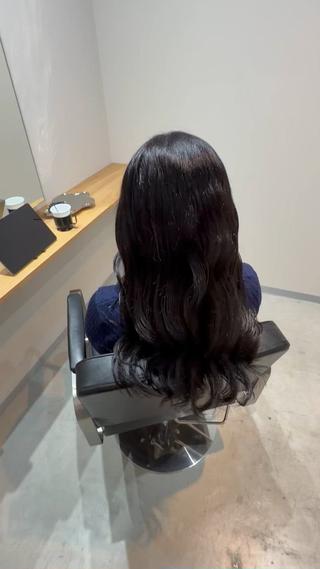 ロング omaフクダ 縮毛矯正/艶髪カラーのヘアスタイル