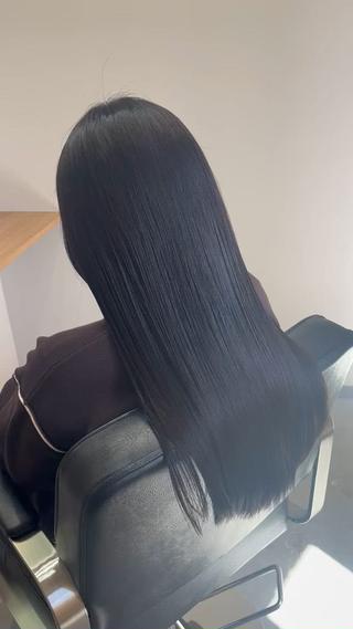 ロング omaフクダ 縮毛矯正/艶髪カラーのヘアスタイル