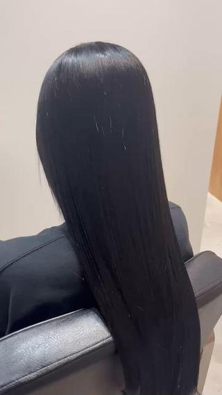 ロング omaフクダ 縮毛矯正/艶髪カラーのヘアスタイル