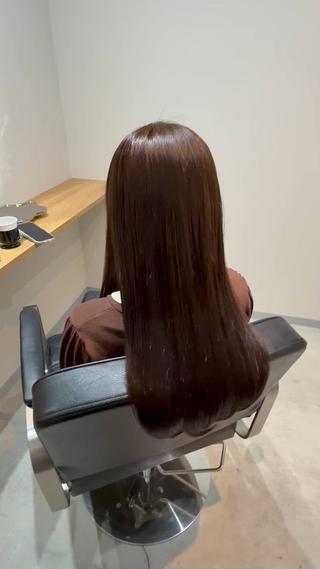 ロング omaフクダ 縮毛矯正/艶髪カラーのヘアスタイル