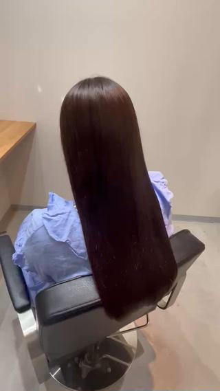 ロング omaフクダ 縮毛矯正/艶髪カラーのヘアスタイル