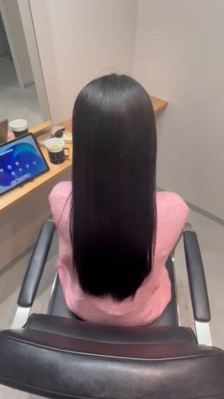 ロング omaフクダ 縮毛矯正/艶髪カラーのヘアスタイル