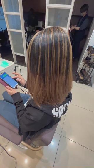 ミディアム カラー はだゆうき @hadadan08のヘアスタイル