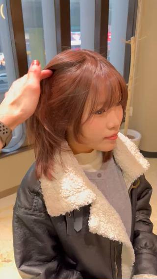 セミロング カラー 💖艶髪カラー髪質 改善💖ケンシンのヘアスタイル