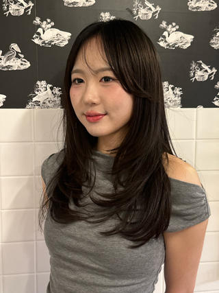 ロング カラー 韓国レイヤー suzuのヘアスタイル