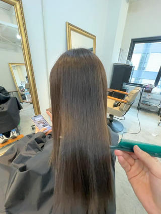 ストレート　髪質改善　巻ける　扱いやすい　朝ラク　ロングヘア 