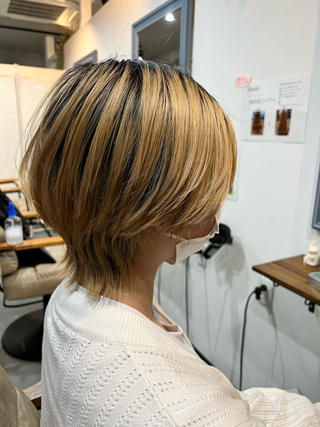 ショート 【髪質再整&黄砂除去 カラー】⚜️ぐっちのヘアスタイル