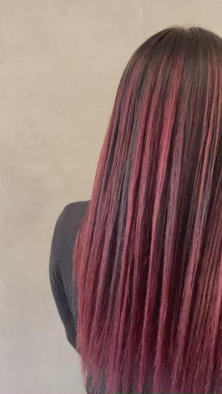 キャンディピンク×バレイヤージュ